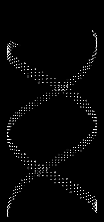 Animated ASCII DNA helix